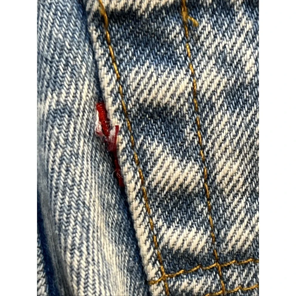 Levis 505 Jeans Mens 30x32 (29x30.5) Acid Wash Vintage 80/90's USA red tab Read!